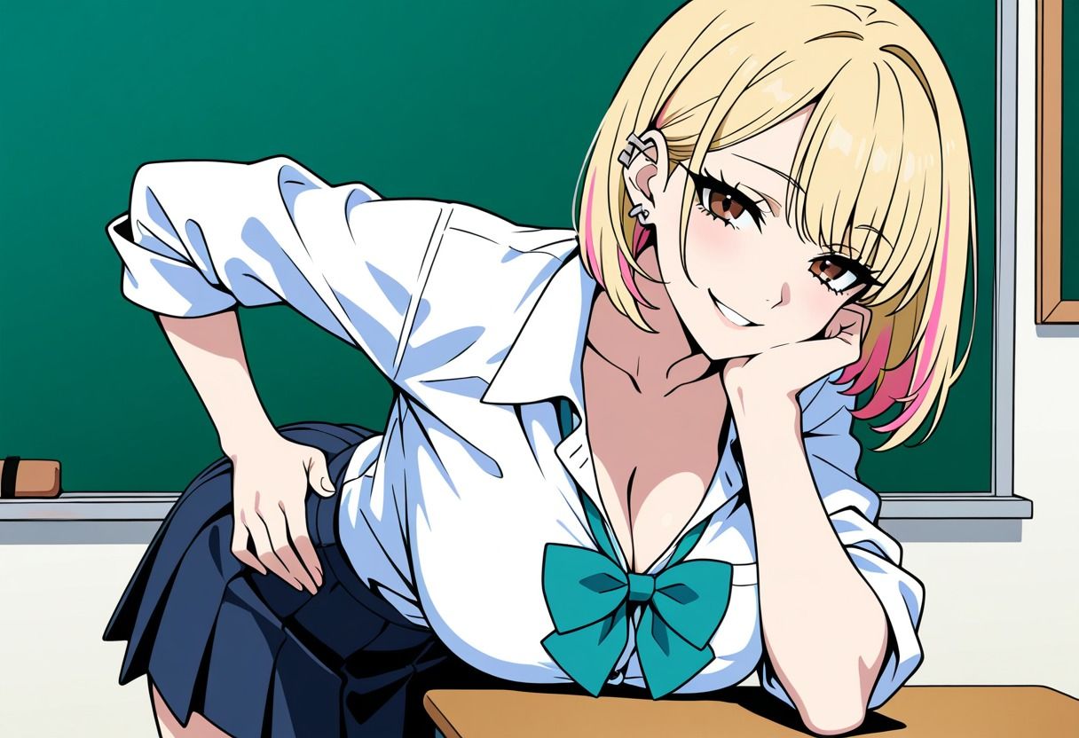 制服ギャルと中出しセックス