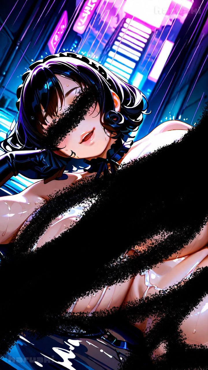 【AIアニメ巨乳美女写真集】Vol.16路地で出会ったふわふわ系ゴスロリ山口さんのおっぱいバトル 画像5