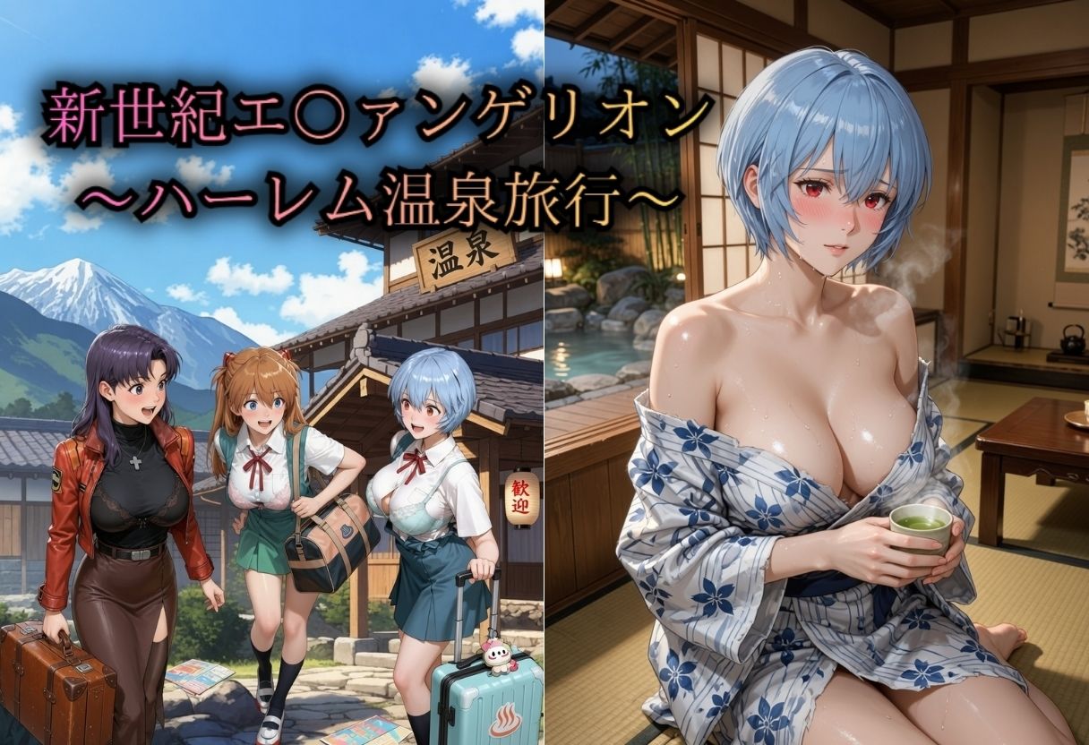 女湯に侵入したオジサンに何度もがん突きされる新世紀エ〇ァンゲリオン（ハーレム温泉旅行） 画像1