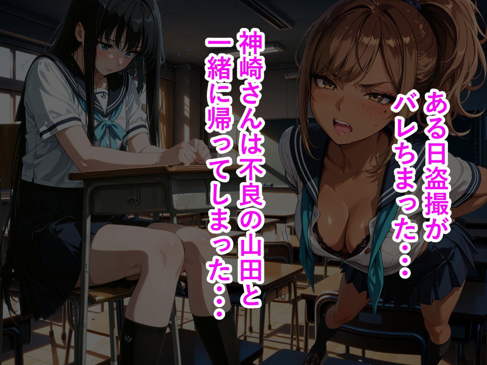 むっつり優等生の片想いが不良友達に寝取られて 〜パンチラ盗撮がバレて、憧れの彼女が肉便器に堕ちるまで〜
