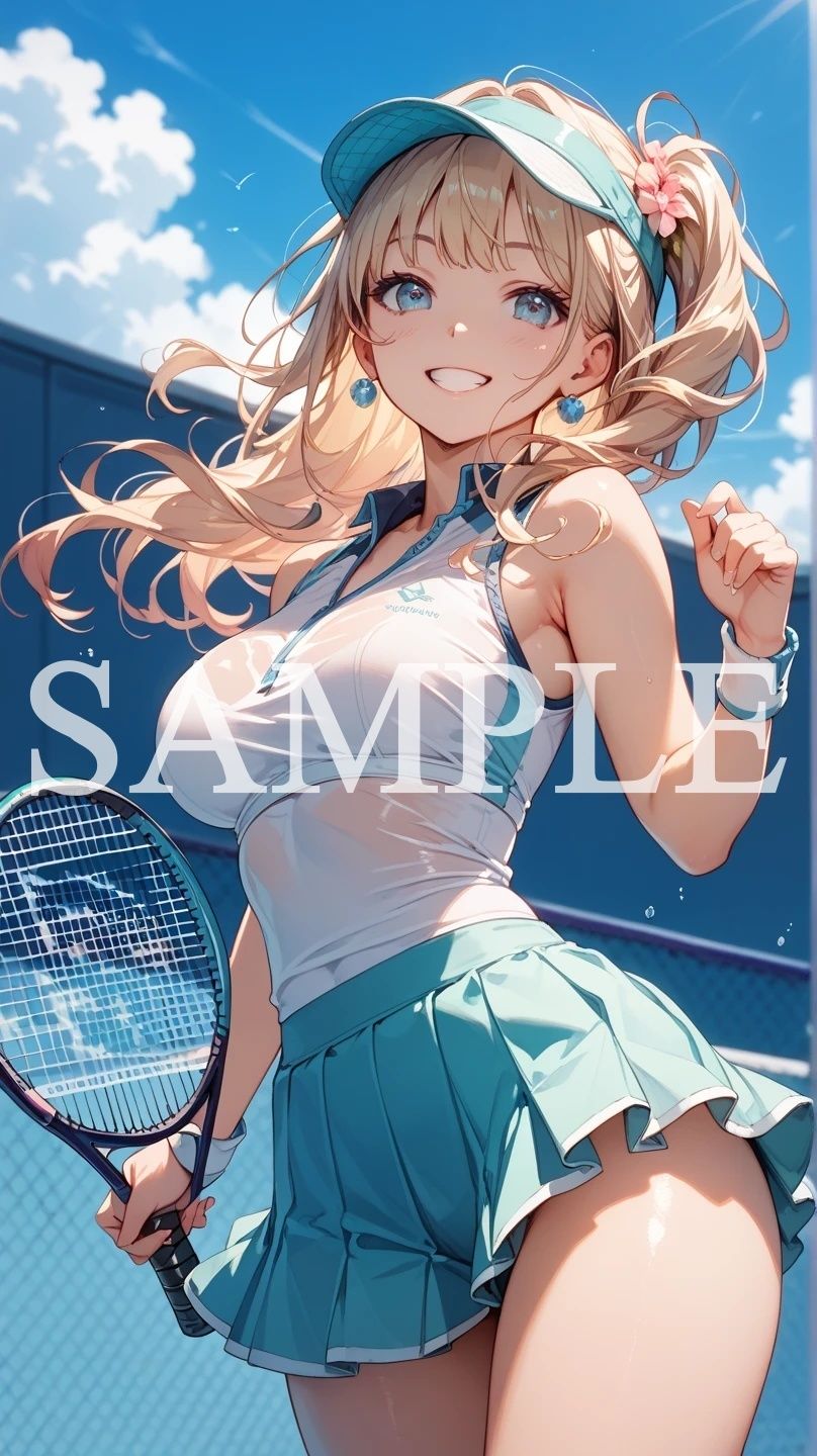 【豪華500枚セット】Tennis Girl d_792989 Minerva サンプル画像1