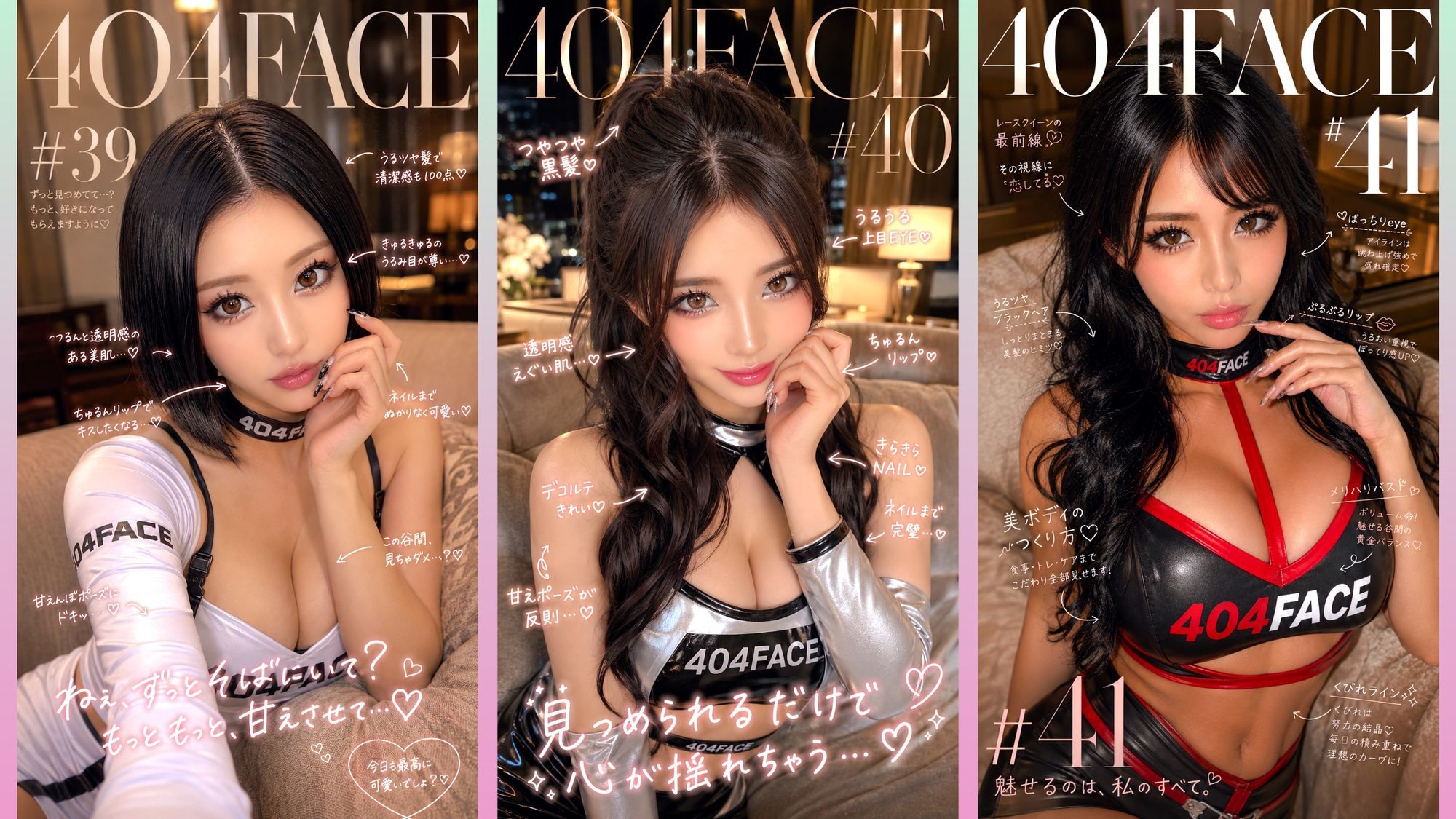 【404FACE】GARQUEEN ド派手メイクの最強レースクイーンギャルに大量顔射!☆48人☆【4K超高画質動画】Facial Compilation サンプル7