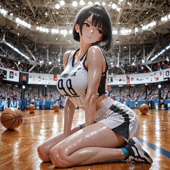 スポーツ女子セクシーイラスト集『ショートボブバスケ女子武内のあ』 画像9