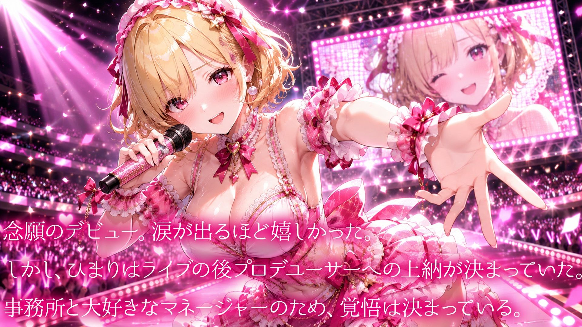 フルボイス 爆乳アイドルNTR好きな人の前でプロデューサーとメス堕ち公開SEX 画像3