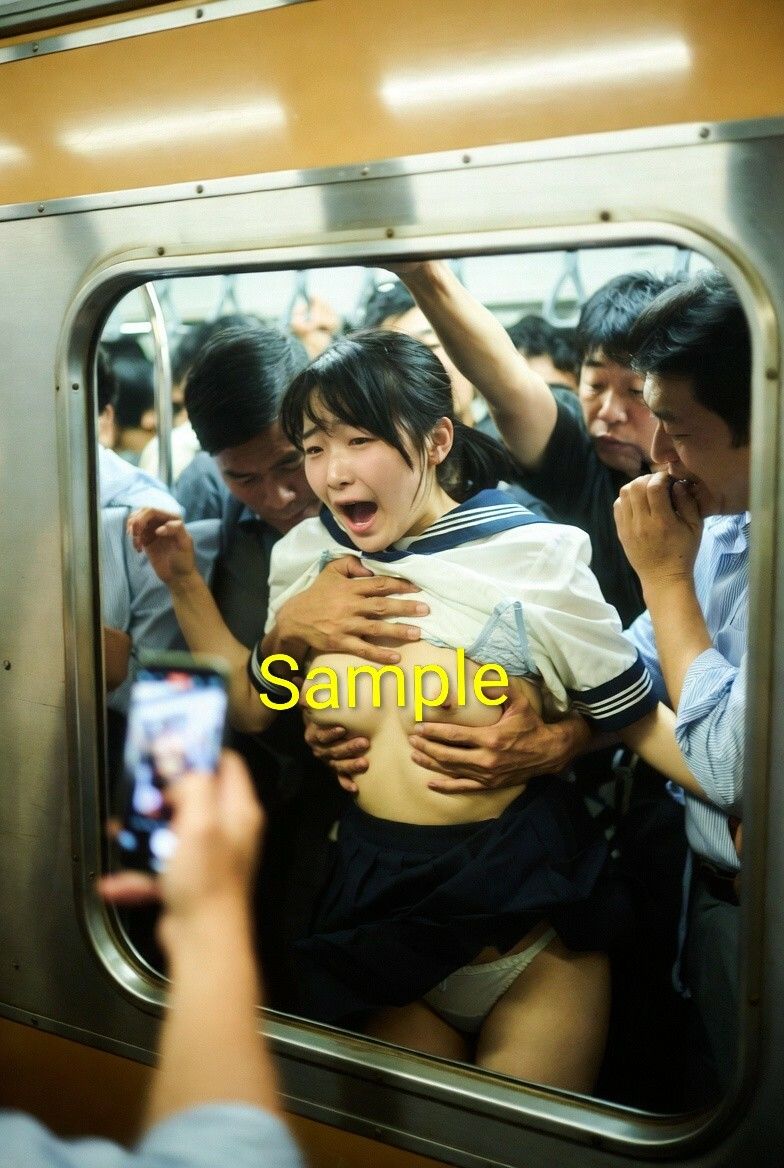 もみくちゃ通勤ラッシュ!〜制服Kさんの受難〜 AI画像集 画像7