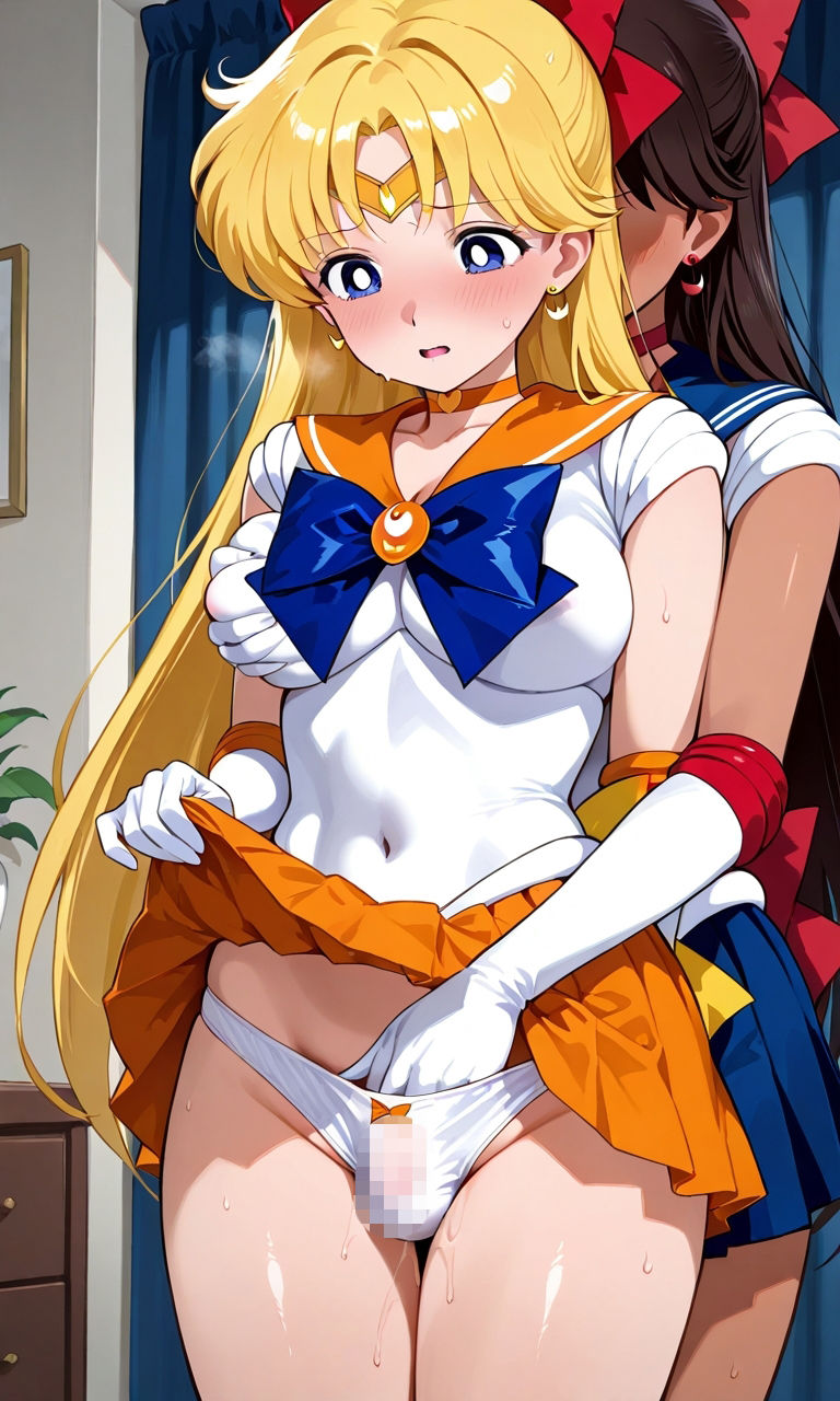 セーラー戦士が悪の美少女戦士にふたなり乱暴される（おまけCG付き） サンプル1