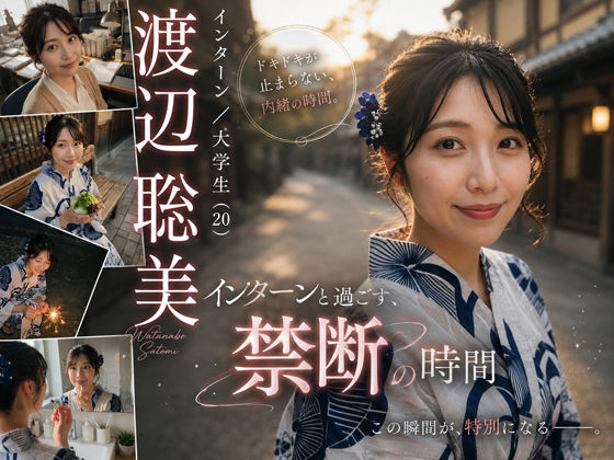 【AI生成】AI写真集 Vol.4 渡辺 聡美 インターン/大学生（24）「インターンと過ごす、禁断の時間」