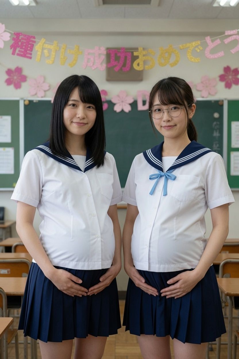 【実写】孕ませ教室 - 僕が孕ませるクラスメイトの二人【一部セリフつき】 画像2