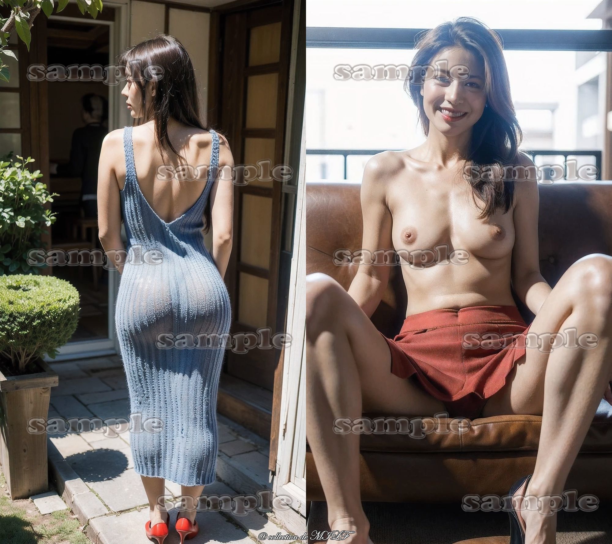 【AIグラビア】熟女のヒップとトップレス姿 画像6
