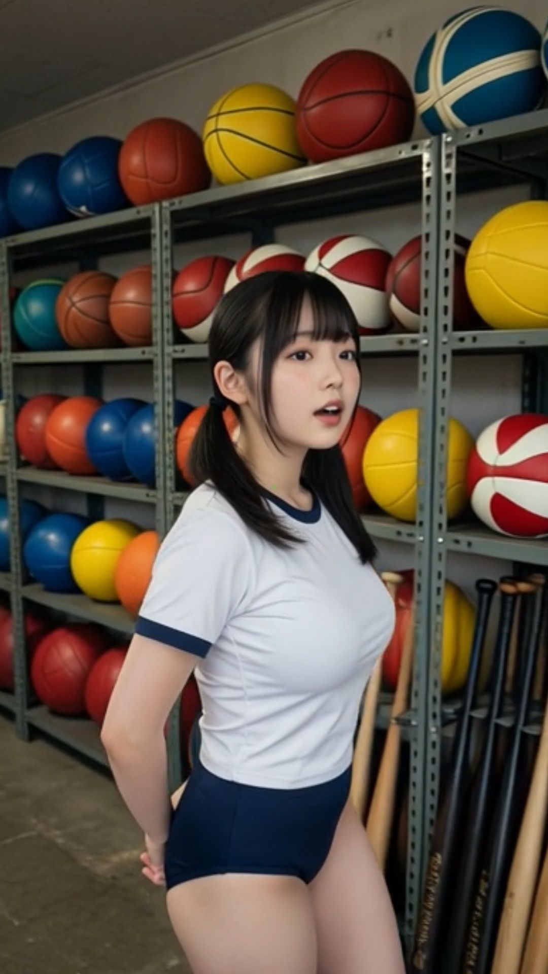 爆乳女子校生 JK 女子大生 巨乳 スクール水着 体操服 ブルマ 制服 部活 バレー 体育 Tシャツ タンクトップ 画像7