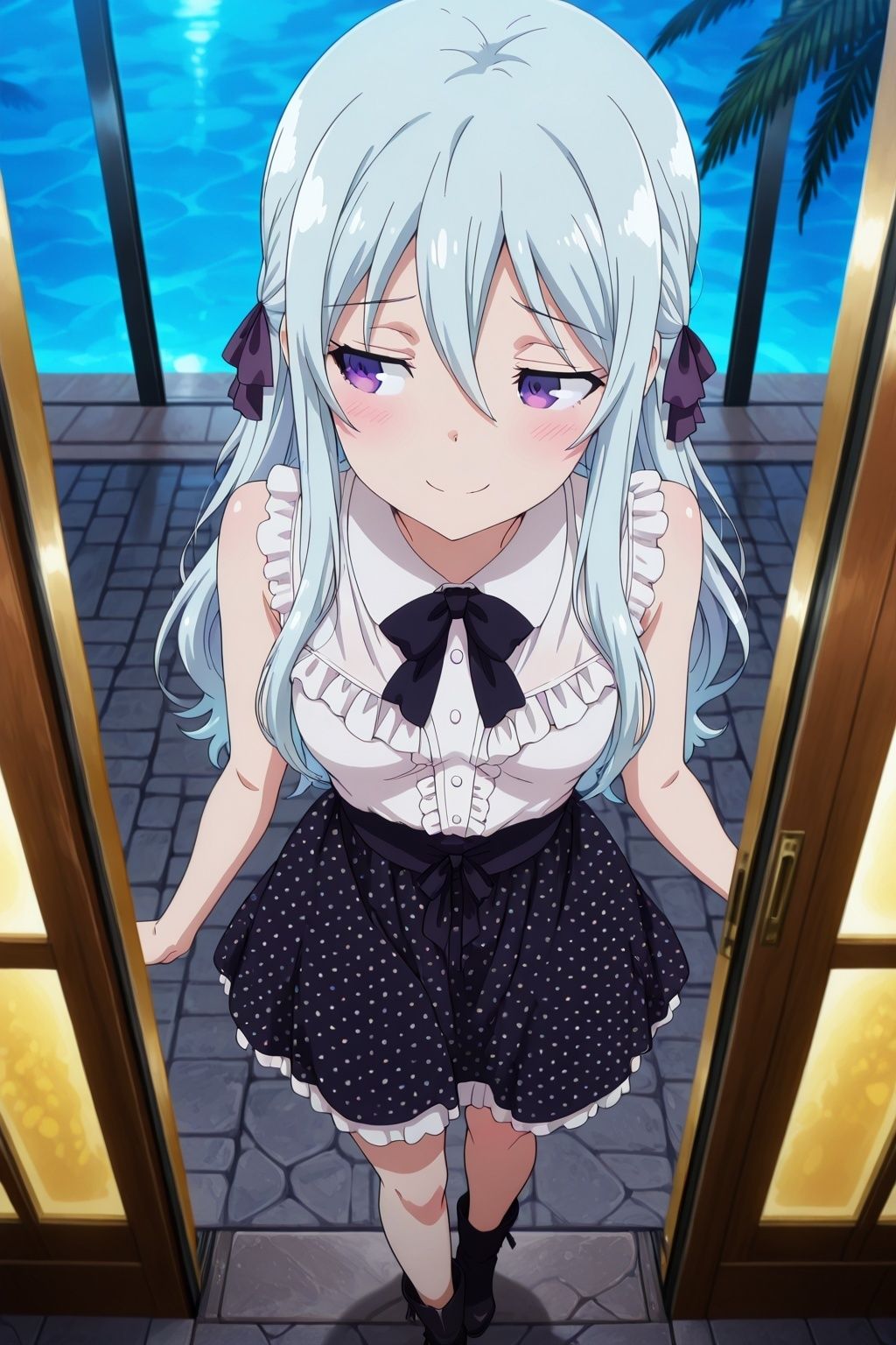 清楚な文学少女とナイトプールで中出しセックスする話    よう実椎〇ひよりとプールで生ハメ_3
