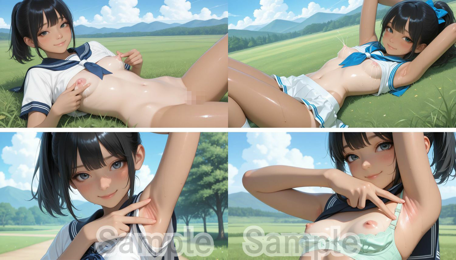 夏の放課後、セーラー服JKがおしっこ見せつけ 画像5