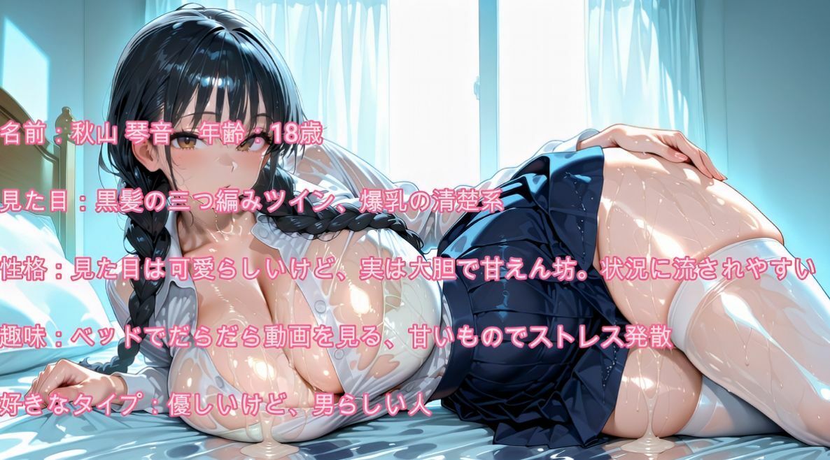 【特別価格】爆乳の制服JKとあまあまのぬるぬるセックス サンプル1