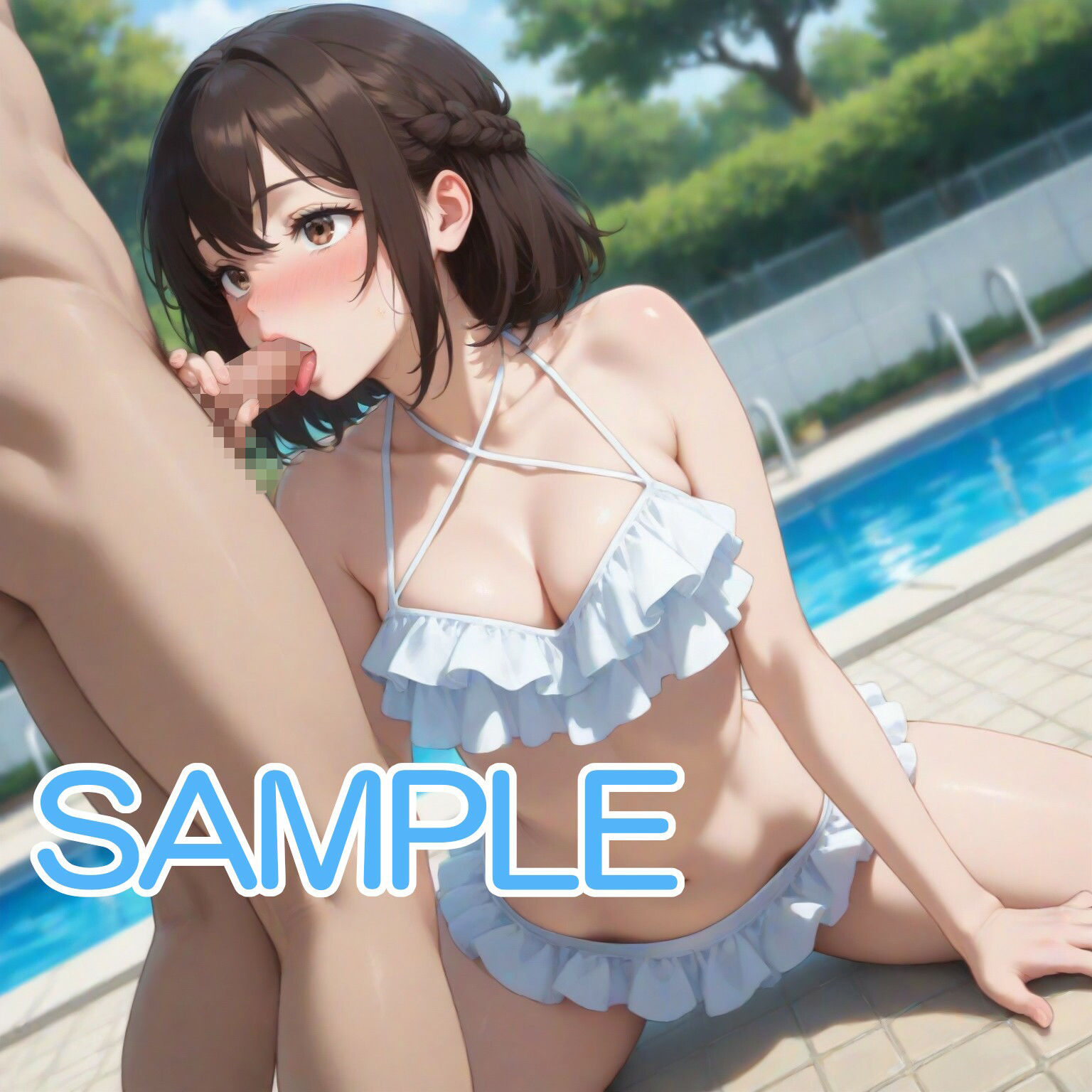 水着な女の子とプールで×××1 画像4