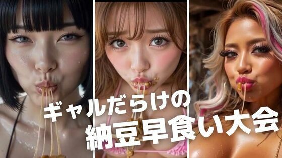 ギャルだらけの納豆早食い大会〜ネバネバ糸引き口元鑑賞＆シャワー室盗撮おまけ付き〜