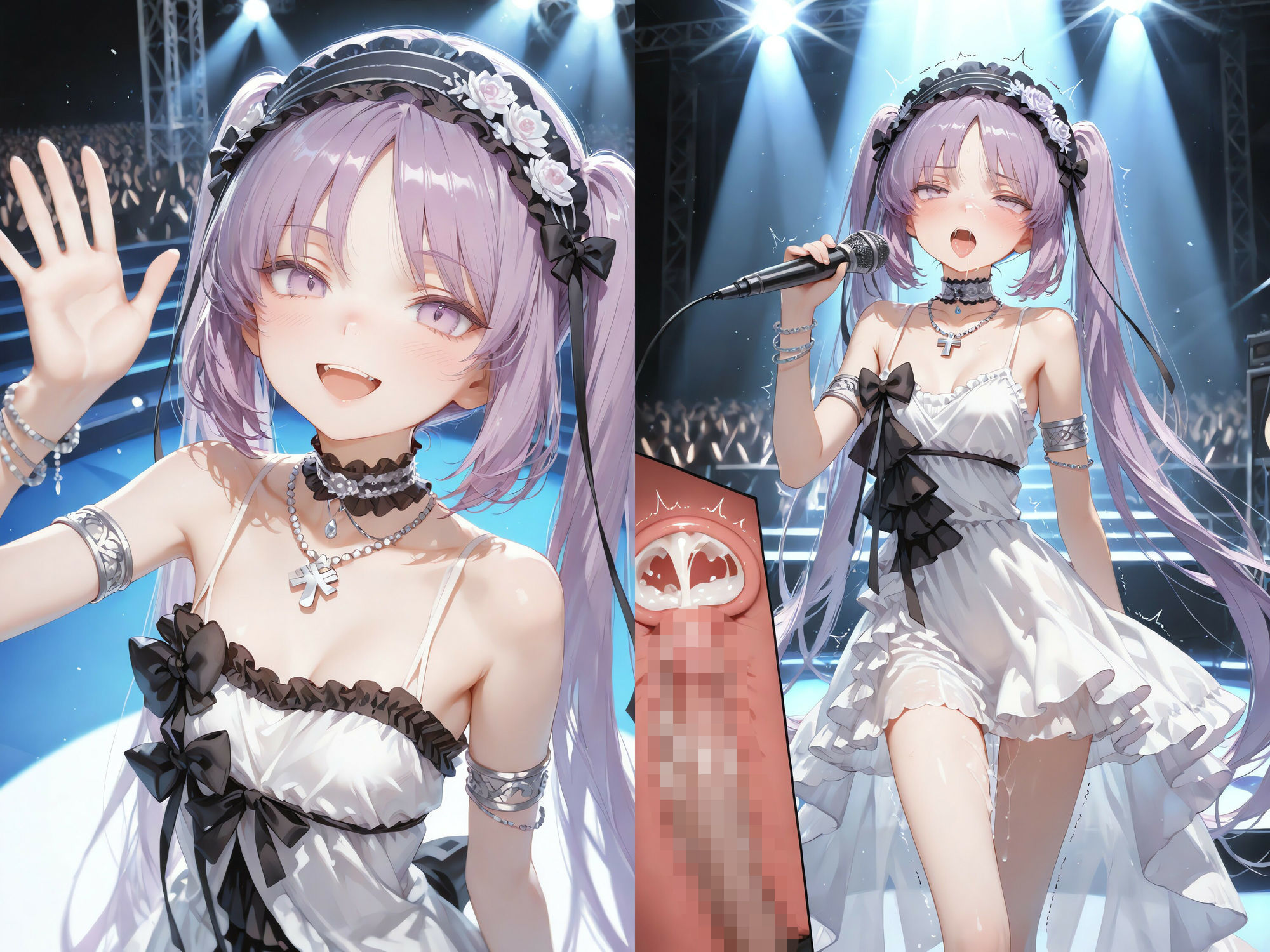 バレたら即終了、英霊アイドルの我慢ライブ 〜魔法のオナホで挿入されたまま歌唱〜(連続中出し・ボテ腹) 画像1