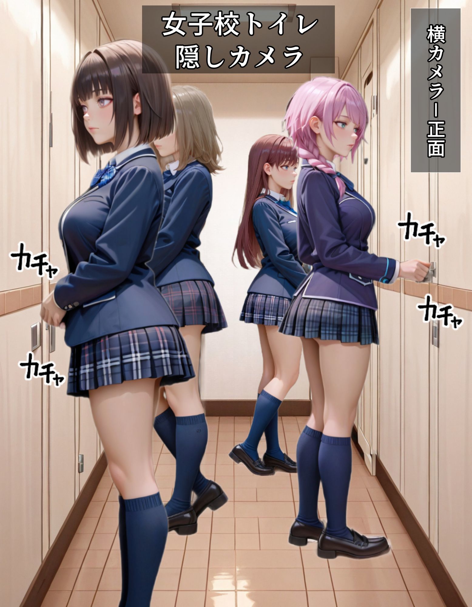 女子校トイレ お嬢様編 のぞきフェチ特化 アニメ調JK特集-厳選500枚を撮影- サンプル画像 2
