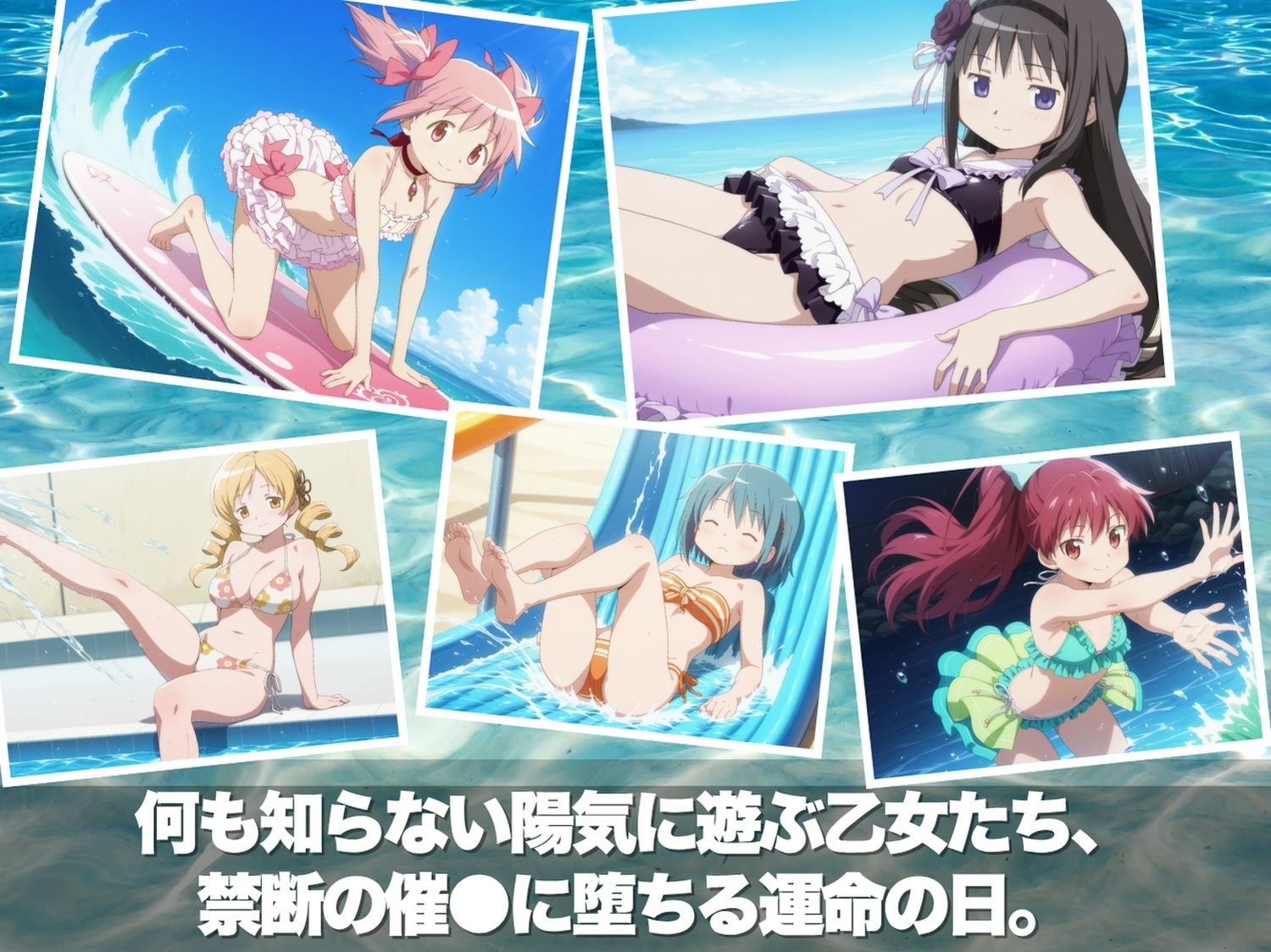 真夏の淫夢ビーチ  魔●少女ま●か★マ●カ編 画像1