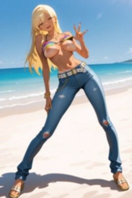 ★SEX有★【裸ジーンズ女子13】今夜は金髪ギャルとヤりまくり！！ サンプル2