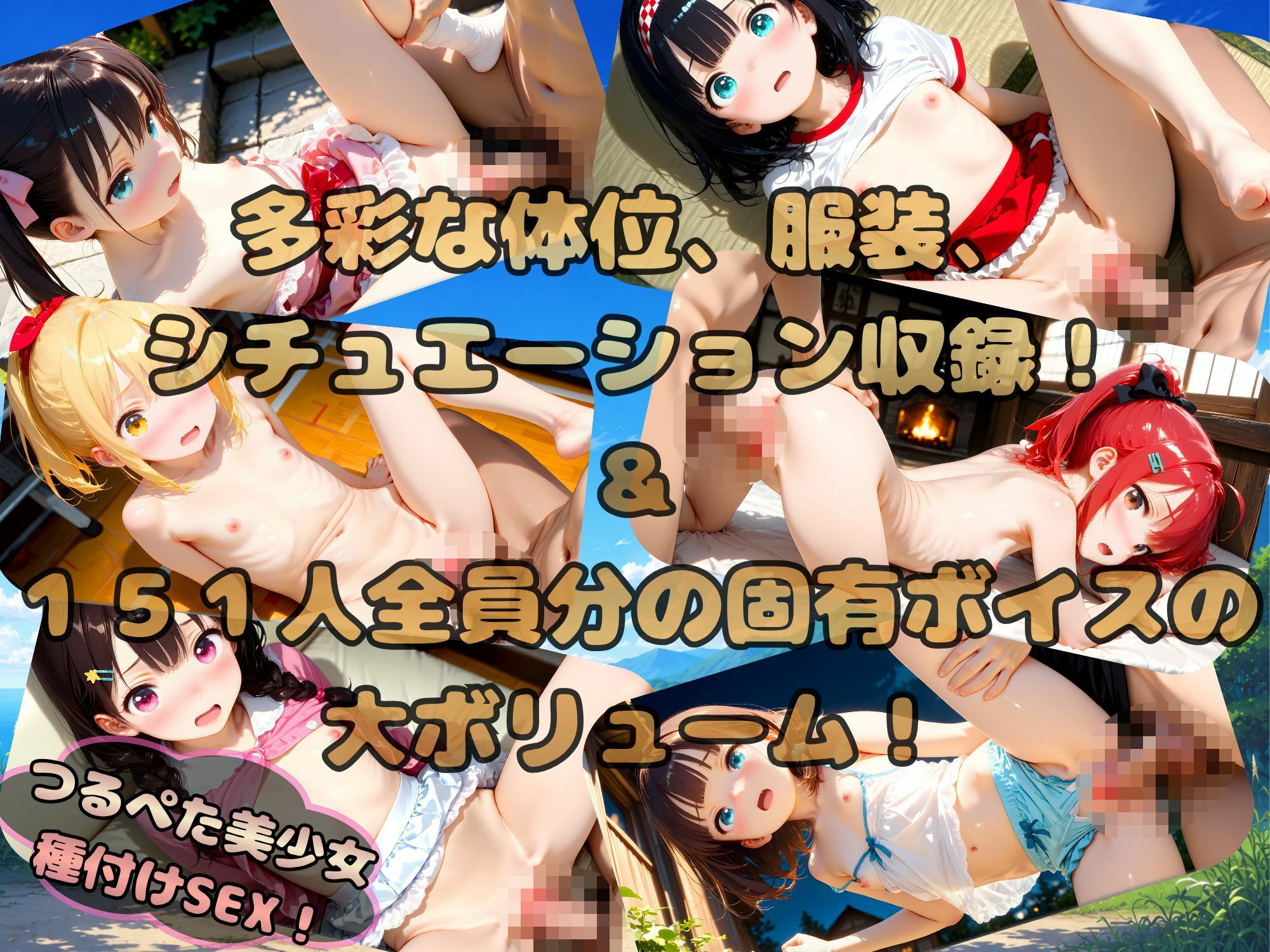 【4K神画質 ぬるぬる120fps】夏休み特別版！ つるぺた美少女 種付けしまくり中出しSEX！ 絶頂151連発！ サンプル画像 6