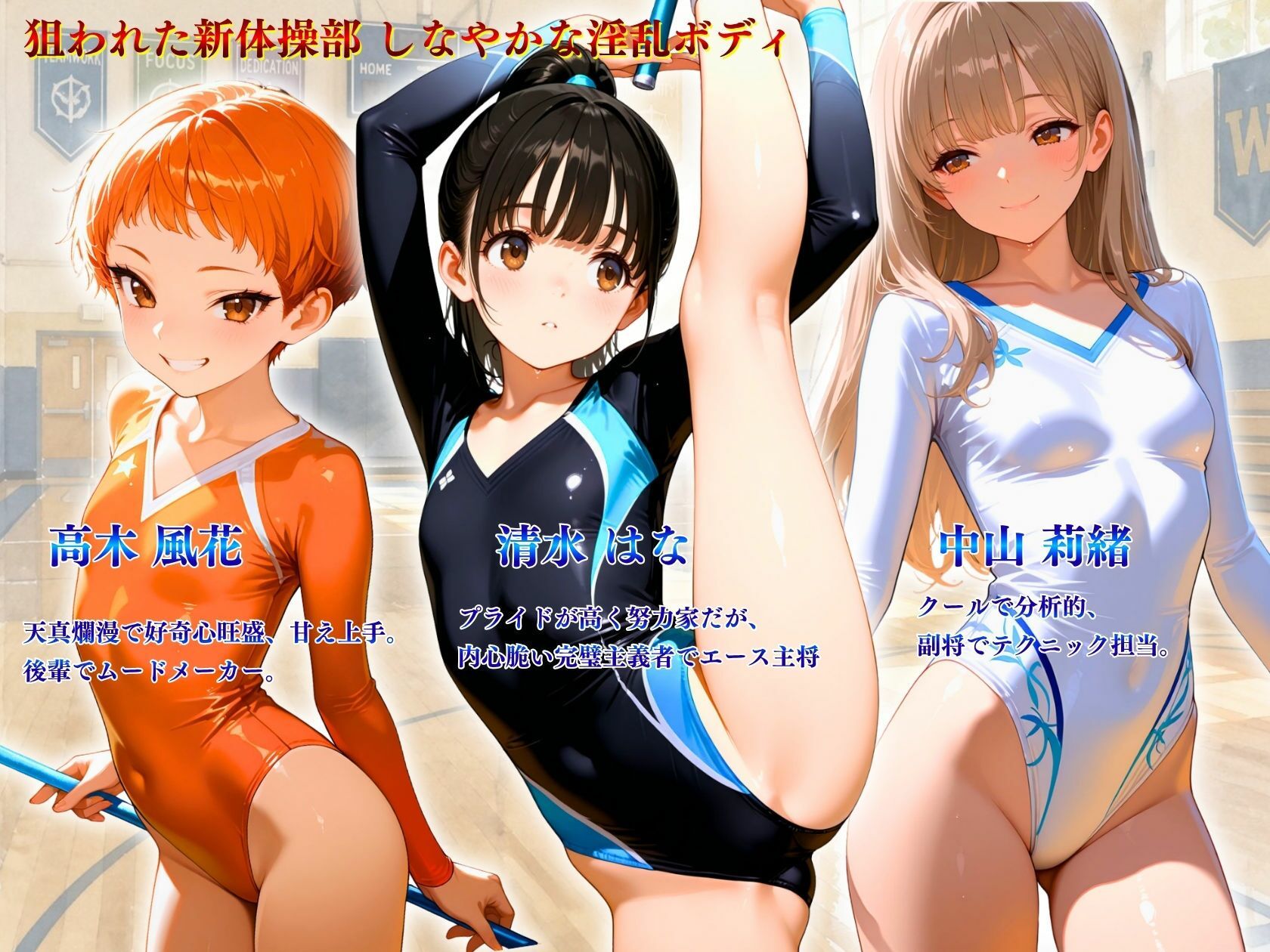 狙われた新体操部 しなやかな淫乱ボディ 「優勝するためなら…何でもします！」 サンプル画像 3