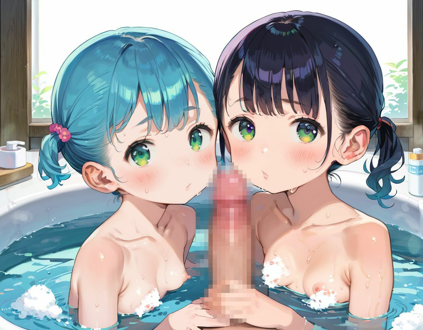 童顔ちっぱいむすめ、 お風呂輪●プレイにハマる2 | 同人データベース