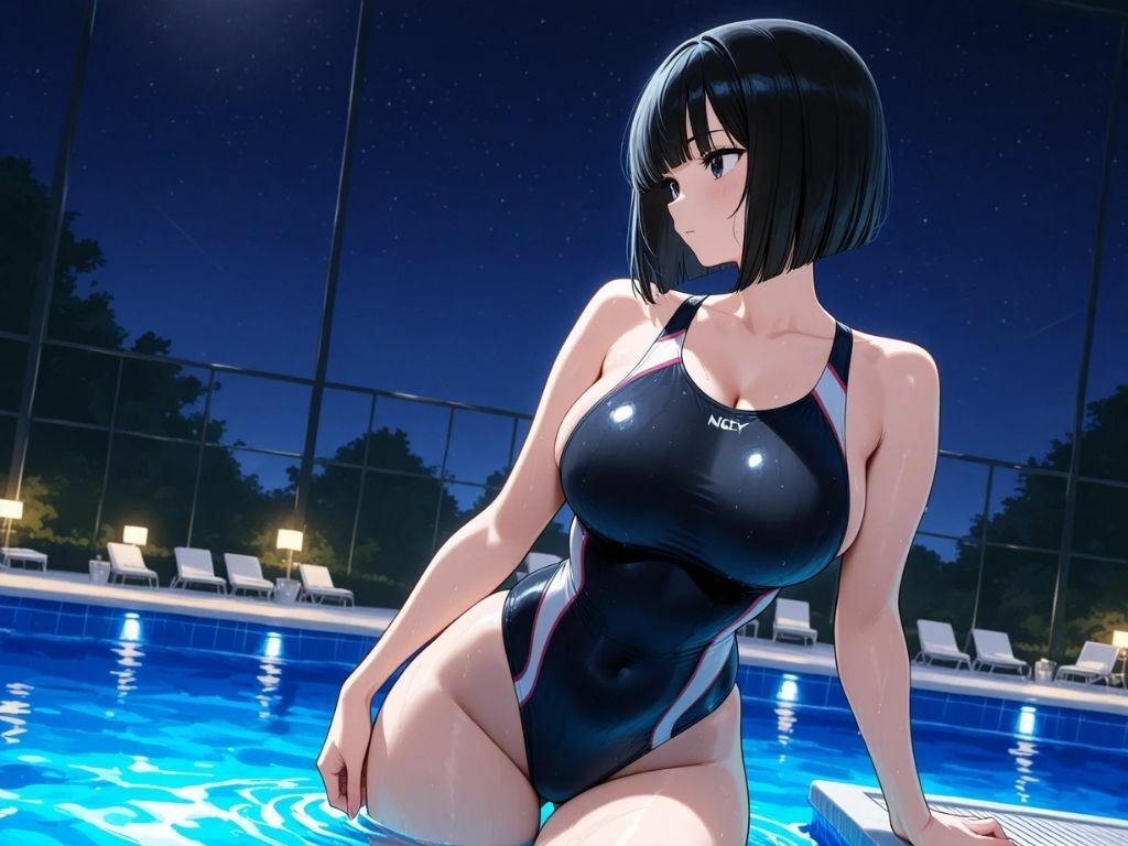 競泳水着の美女で、ひとぬきっ2 画像1