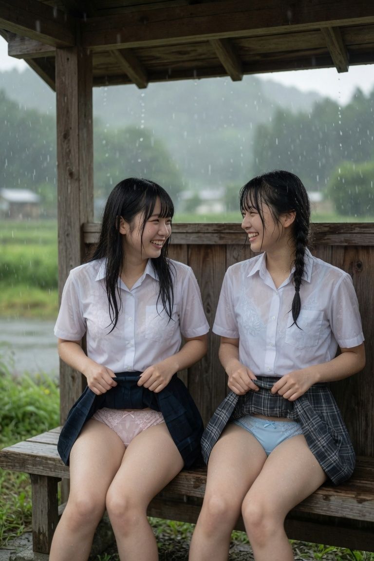 真夏の濡れ透け女子学生 サンプル画像 6
