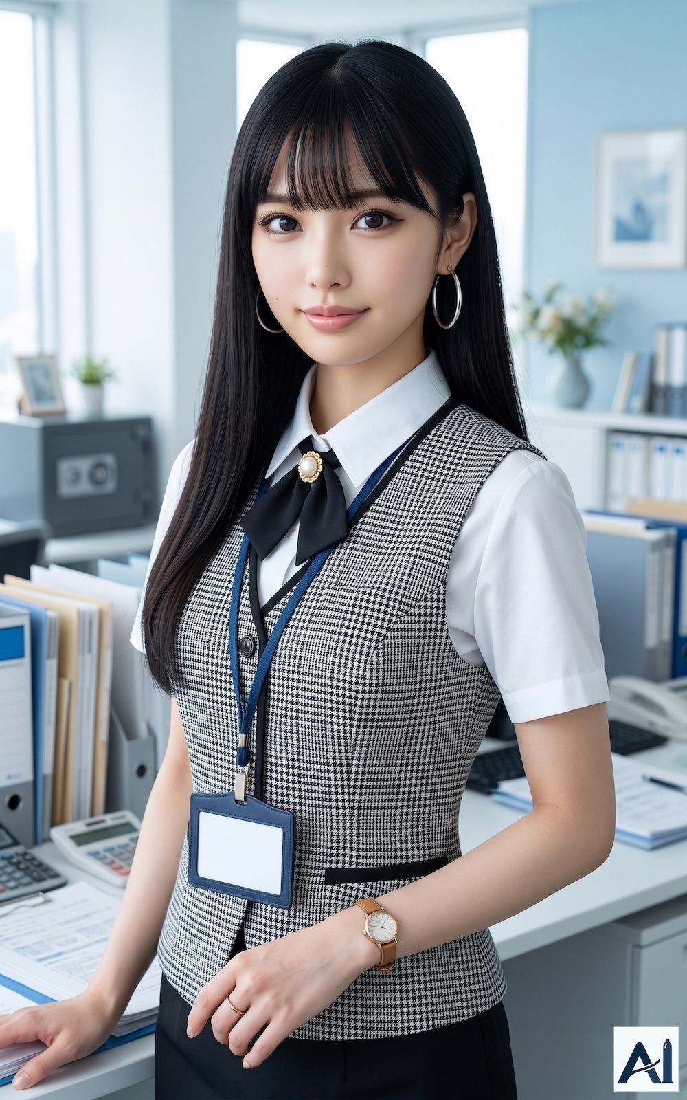 ［AI写真集］ AIC-Photo 背徳のV Premier 07:経理部 新人 りえ（理瑛）月曜の夜職 画像2