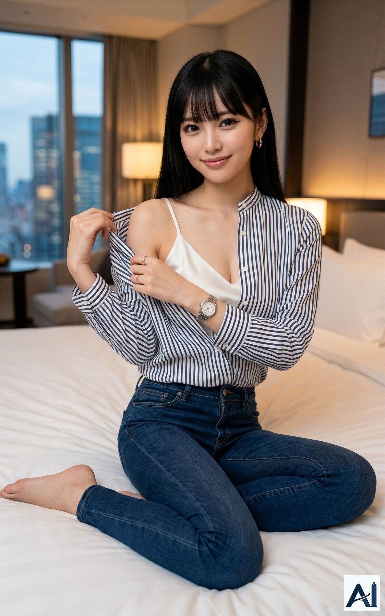［AI写真集］ AIC-Photo 背徳のV Premier 07:経理部 新人 りえ（理瑛）月曜の夜職 画像10