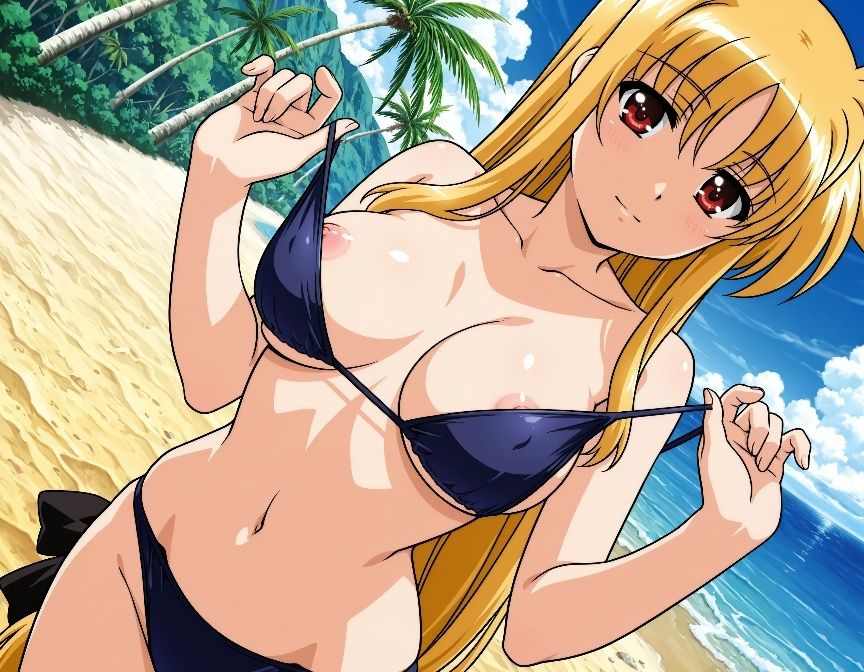 水着でおねショタ 「魔法少女リリカルなのは フェイト・T・ハラオウン」 サンプル画像 2