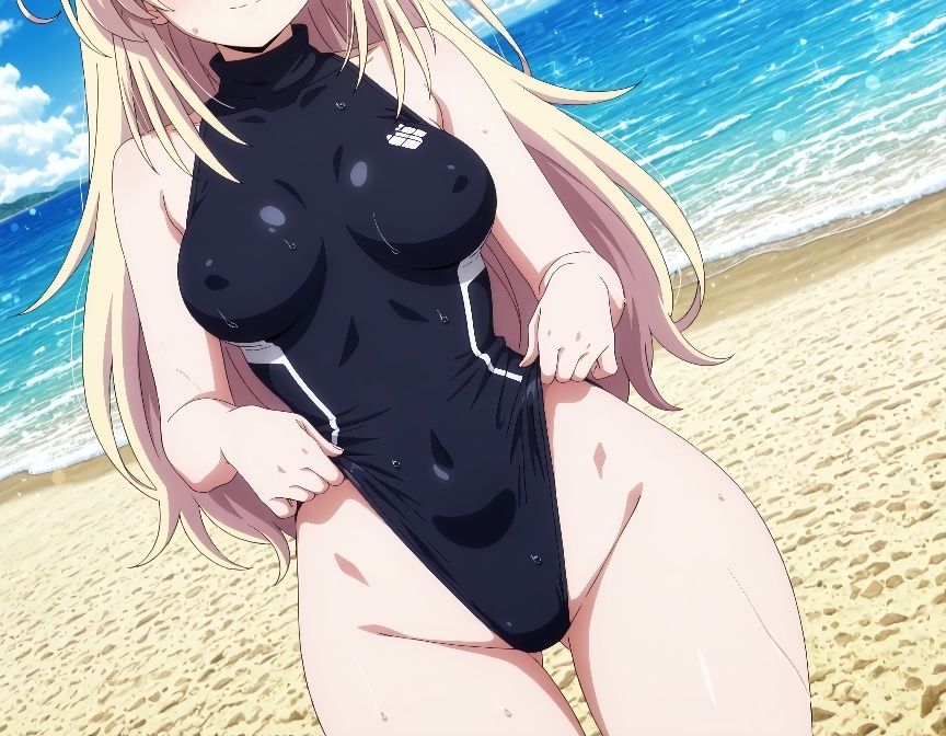 水着でおねショタ 「遊戯王 閃刀姫-レイ」 サンプル画像 2