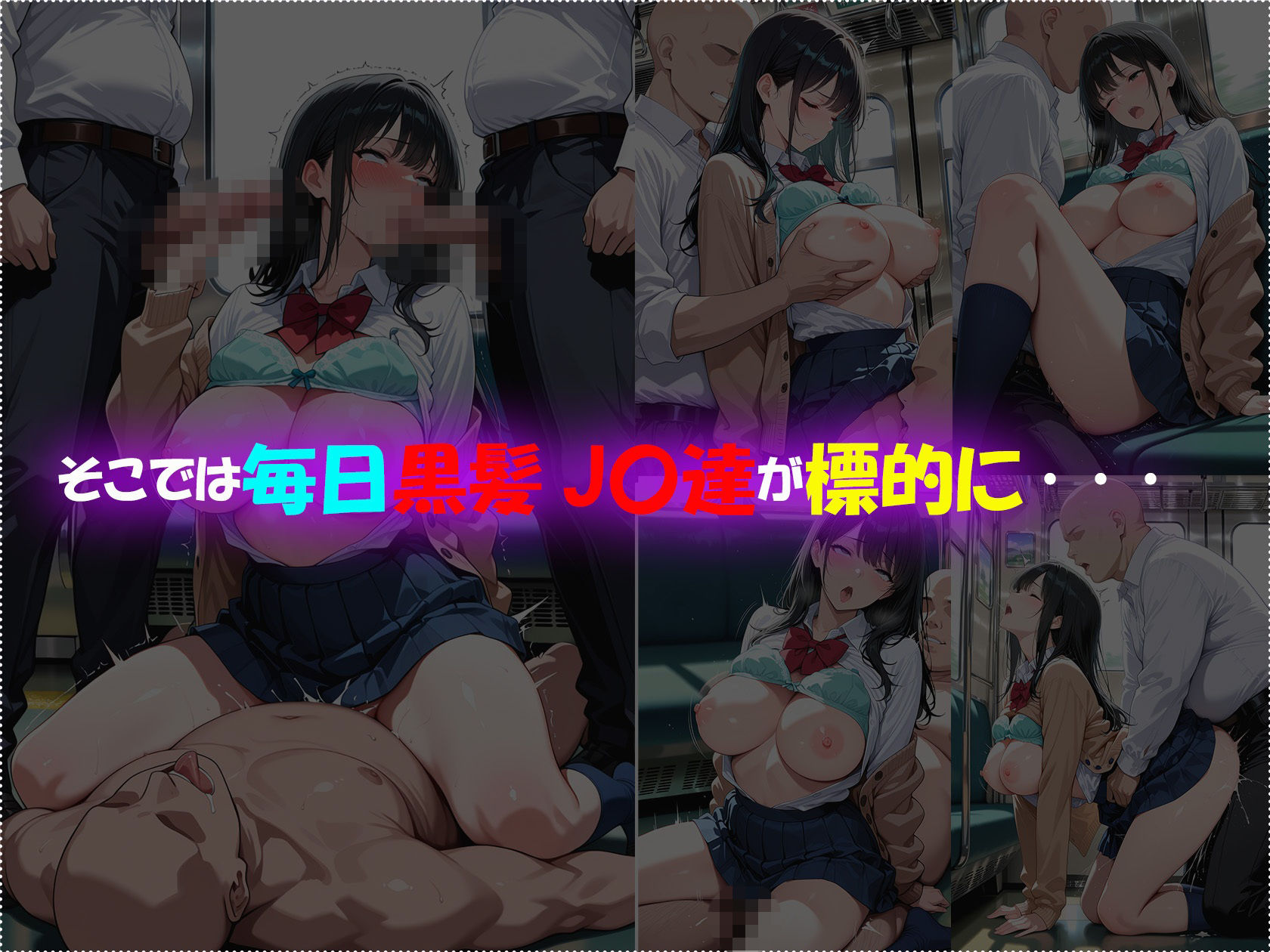 痴●電車で毎日中出しされ続ける黒髪JKの記録 サンプル5
