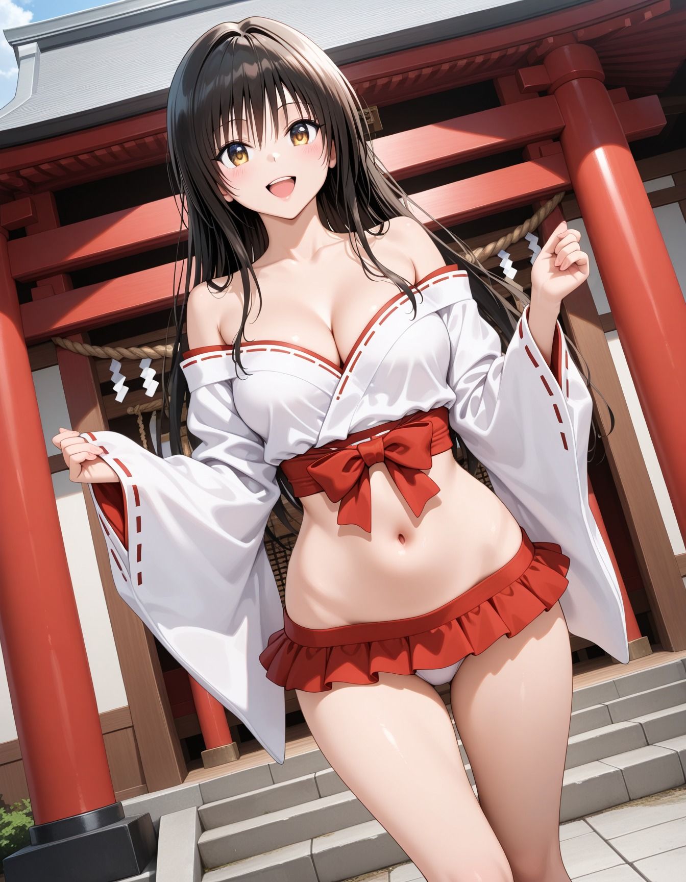キモ爺に犯●れた巫女少女 画像1