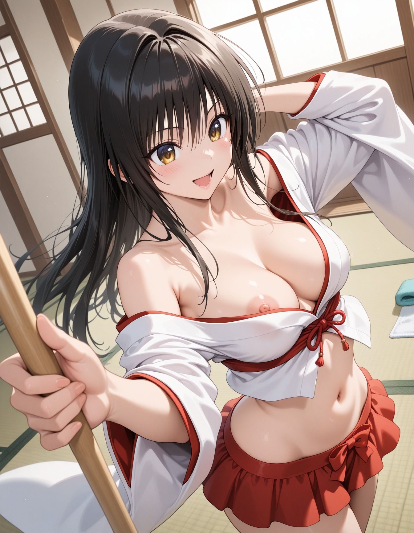 キモ爺に犯●れた巫女少女 画像2