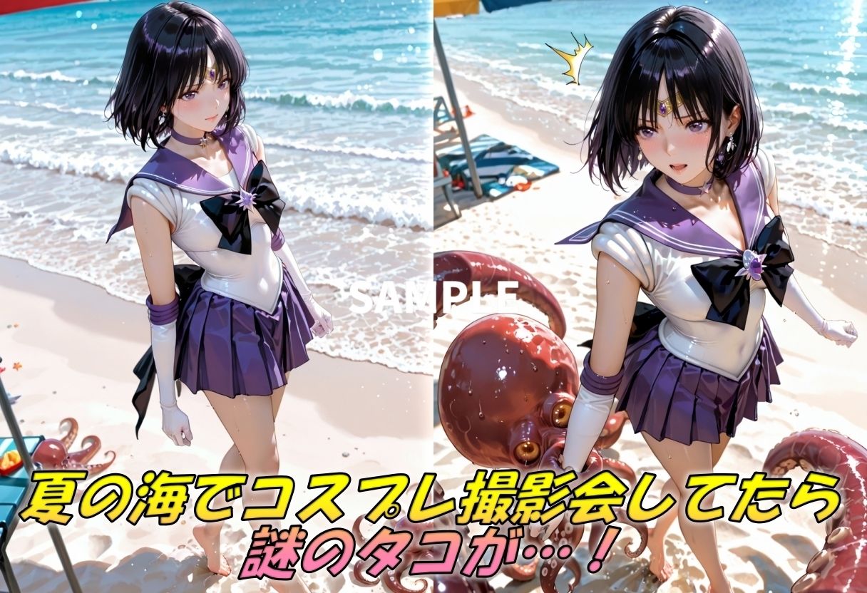 コスプレの可愛さに釣られて現れたタコに襲われてイクッ 画像1