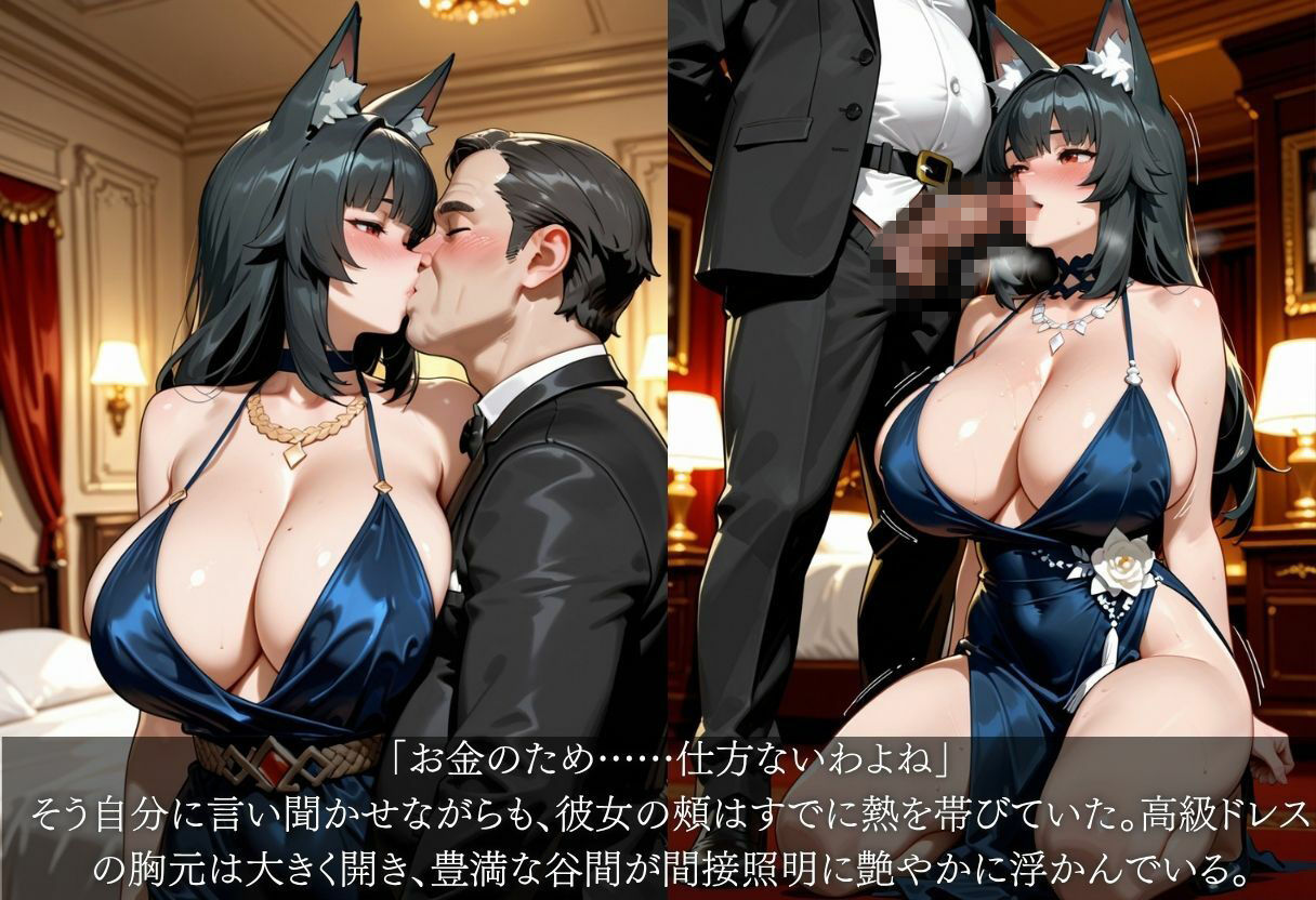 巨乳美女がお金のために富豪老人にご奉仕 画像2
