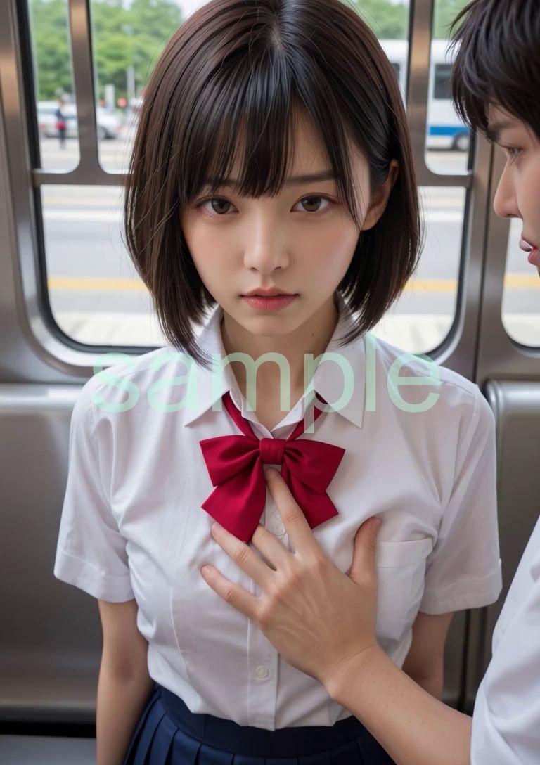 お触り痴〇電車 制服編 画像7