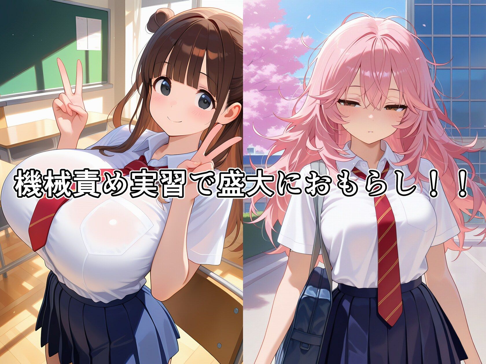 動画でスカトロ！機械責め実習でアヘ顔やオホ声絶頂おもらしする女子校生たち サンプル画像 2