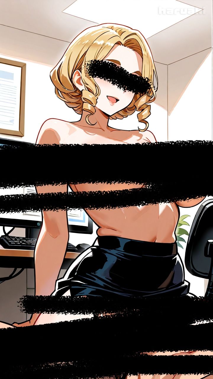 【AIアニメ巨乳美女写真集】Vol.17おっぱい性奉仕が大事なお仕事の金髪秘書森永さん 画像4