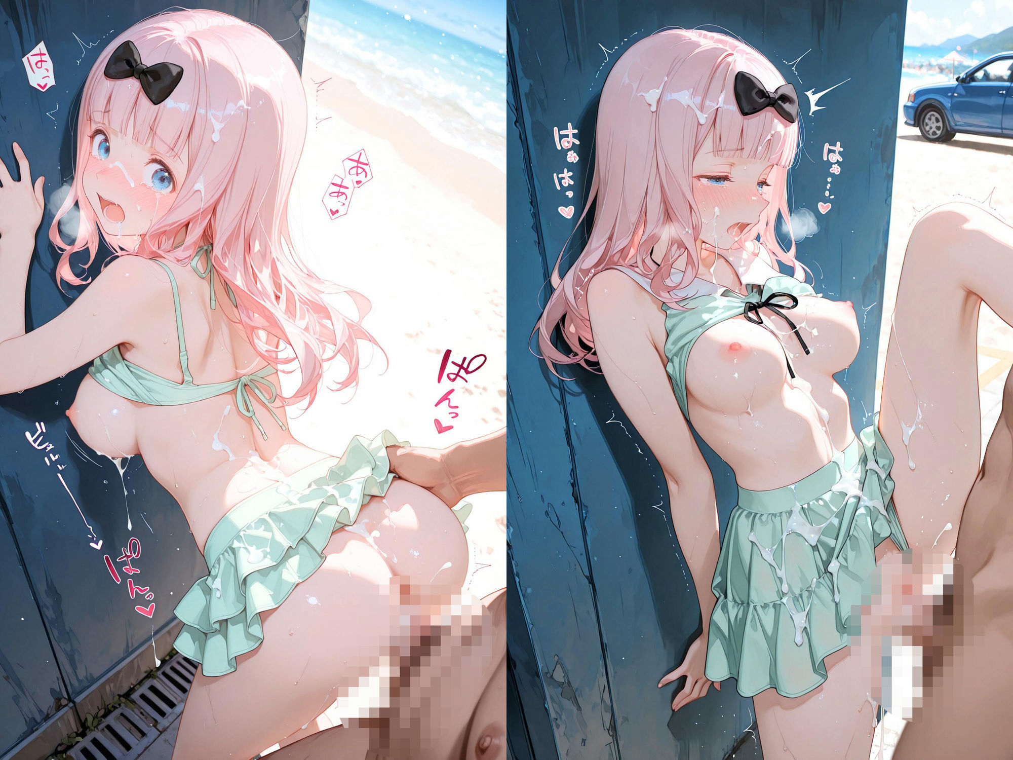【4K動画付き】ヒロインと海辺の誘惑:藤原ち〇編 かぐや様は告〇せたい 4K高画質6