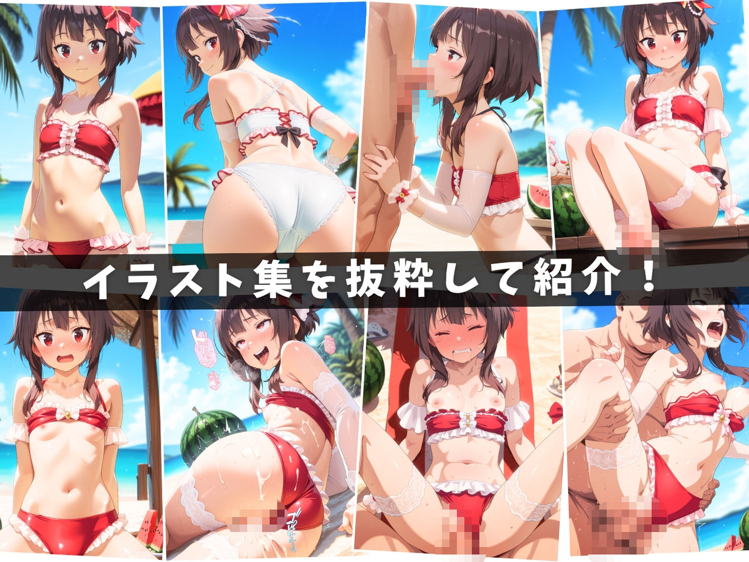 こ●素晴らしい世界に祝福を！ 〜異世界六人組全員集合！ 海で最高の集団祝福セックス〜 【セット作品】 画像1