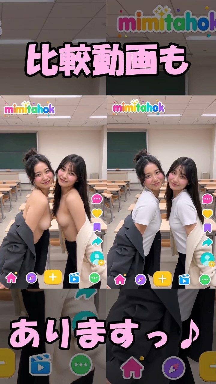 えっちとっく 着衣と脱衣のダンス比較 サンプル4