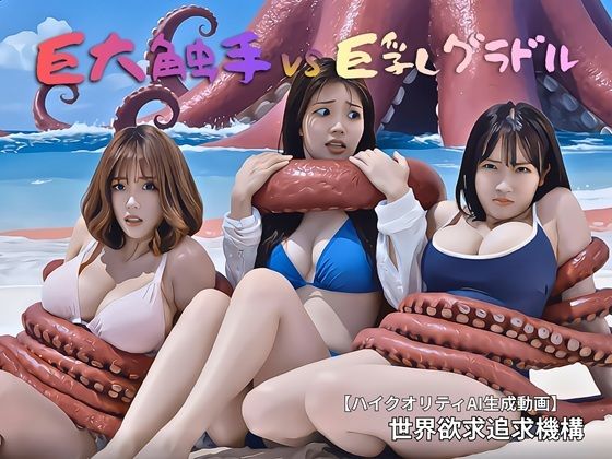 巨大触手 VS 巨乳グラドル【世界欲求追及機構】