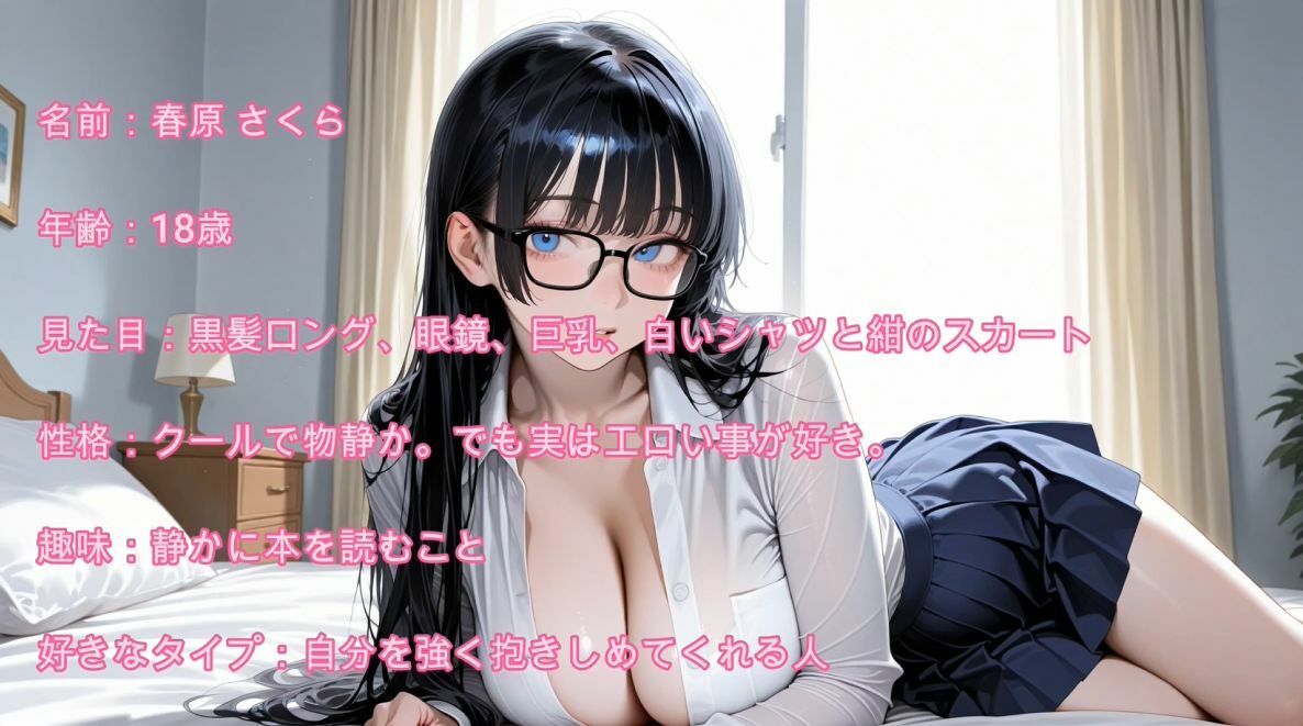 【4K】巨乳の優等生メガネJK3人と濃厚中出しセックス 画像7