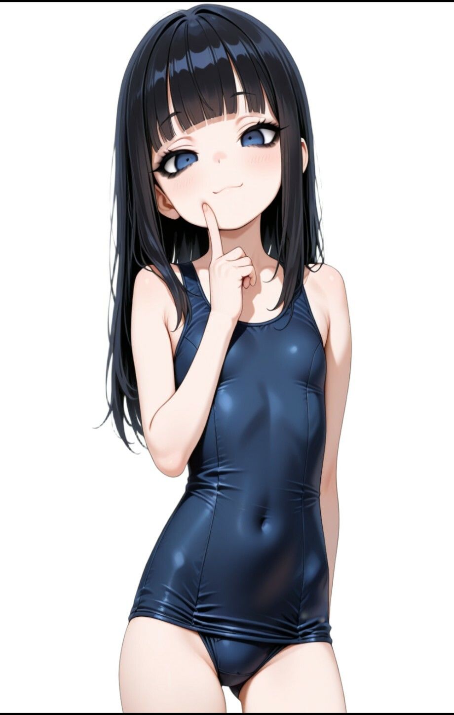 黒髪ぱっつんのスク水ちゃんとエッチしたい サンプル画像 8