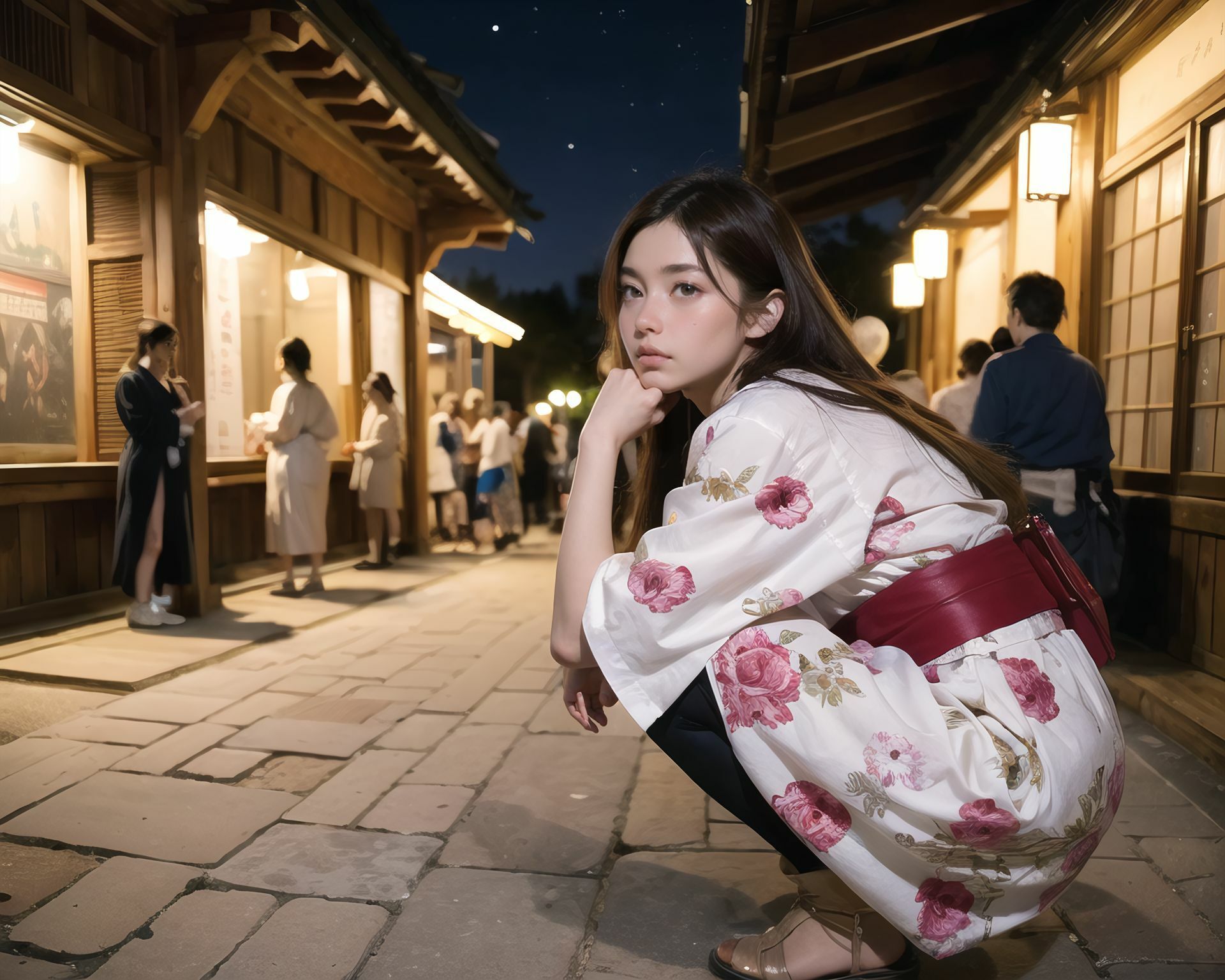 AI美少女写真集 素顔の RUNA - （3） 〜夏祭りに揺れる静かな光〜 サンプル画像 10