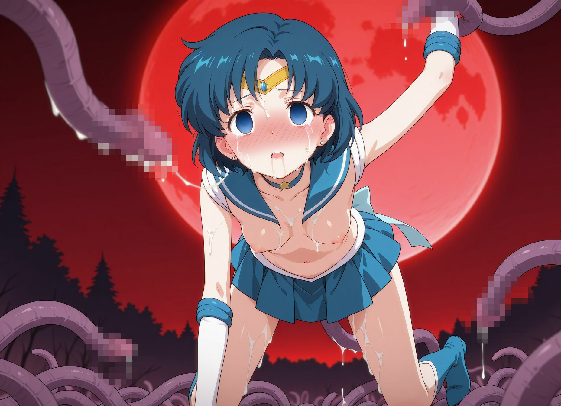 セラムン_亜美ちゃんが触手妖魔に捕まって色々されて悪堕ちハッピー 画像6