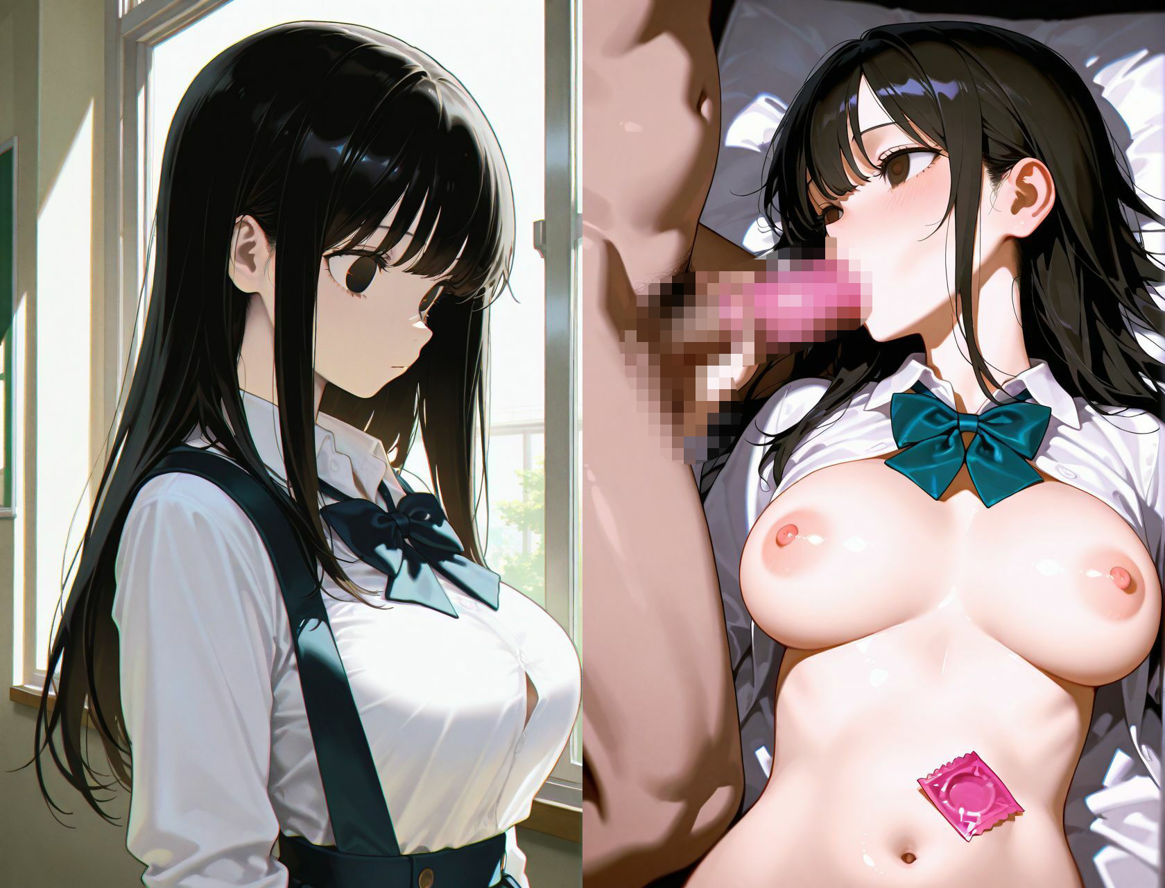 巨乳の清楚系女子校生  学校のマドンナ達の胸を貪りまくる 画像1