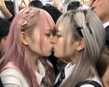 【満員電車】スペースを確保できないことに苛ついてキャットファイトになる美女 画像3